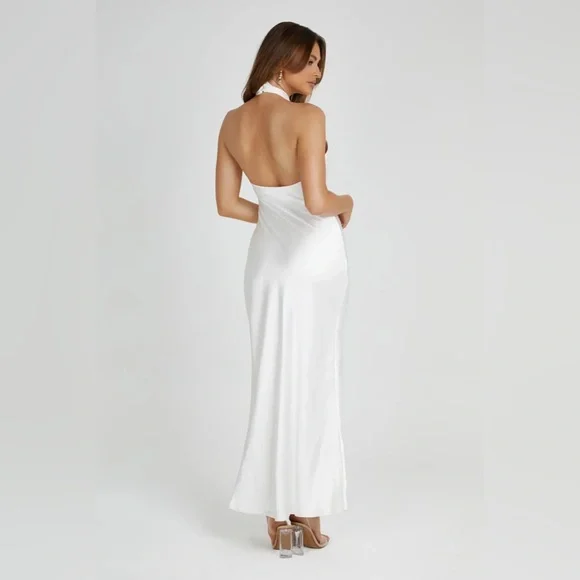 Meshki Laura Halter Satin Dress - Picture 2 of 3